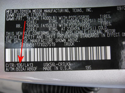 2007 toyota tacoma paint codes #3